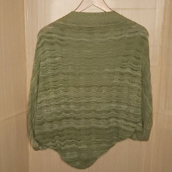 Lane Bryant Green Striped Open Lightweight Sweater Shawl Cardigan 14-20 - Picture 2 of 5